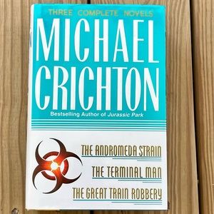 Michael Crichton Three Complete Novels HC book